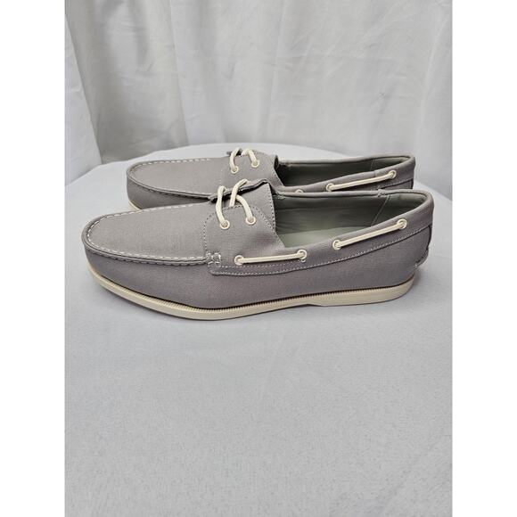 Club Room Men's Elliot Lace-Up Boat Shoes Loafers Grey Size 8M - Picture 3 of 10